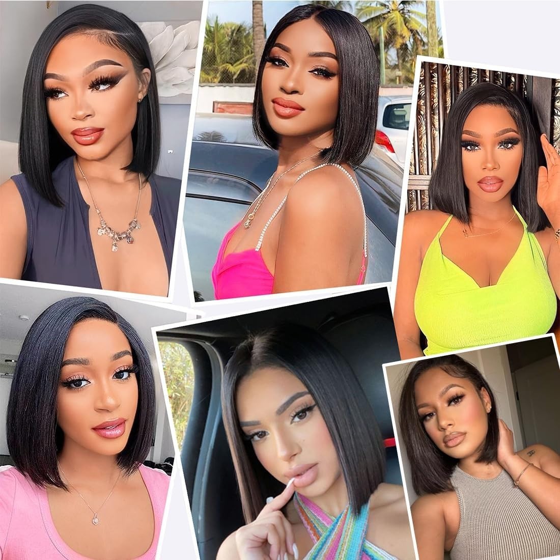 Wear and Go Glueless Bob StraightWig Human Hair Pre Plucked Pre Cut 4×4 Lace Wig