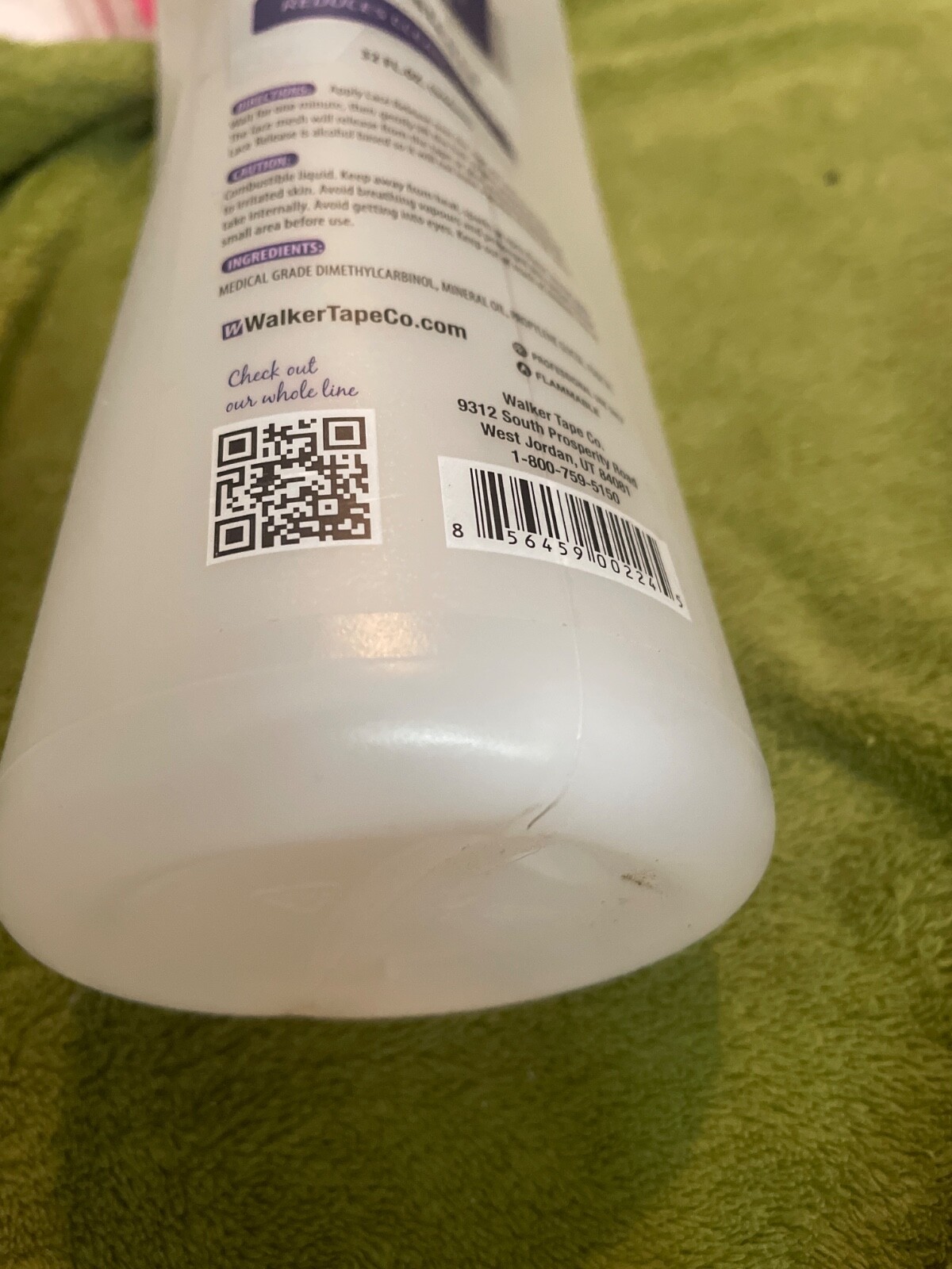 WALKER TAPE LACE RELEASE 32OZ GLUE ADHESIVE REMOVER 1 QUART BOTTLE- NEW & SEALED