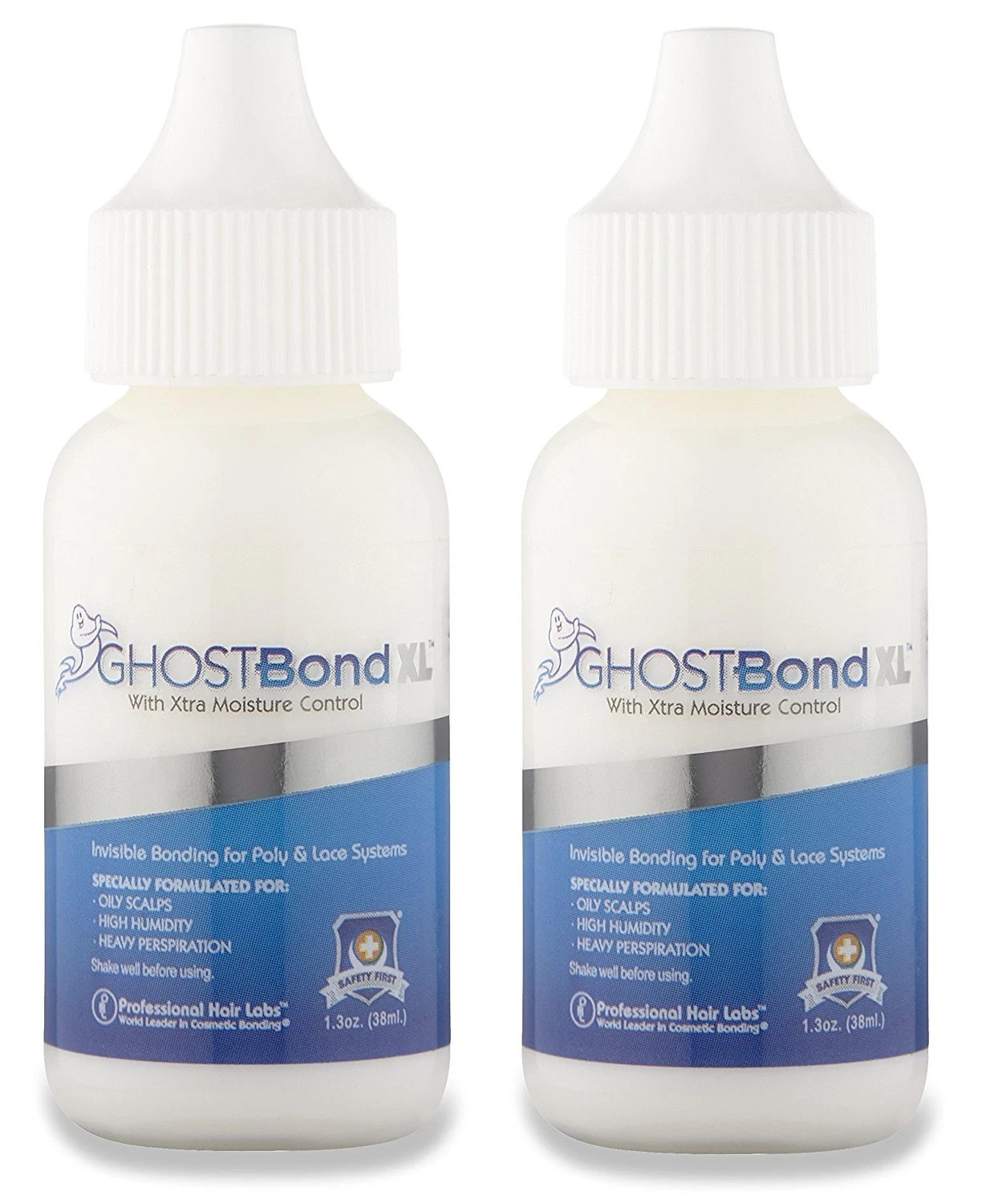 Ghost Bond XL Adhesive 1.3oz Pack of 2 Wig Glue Lace Toupee Waterproof