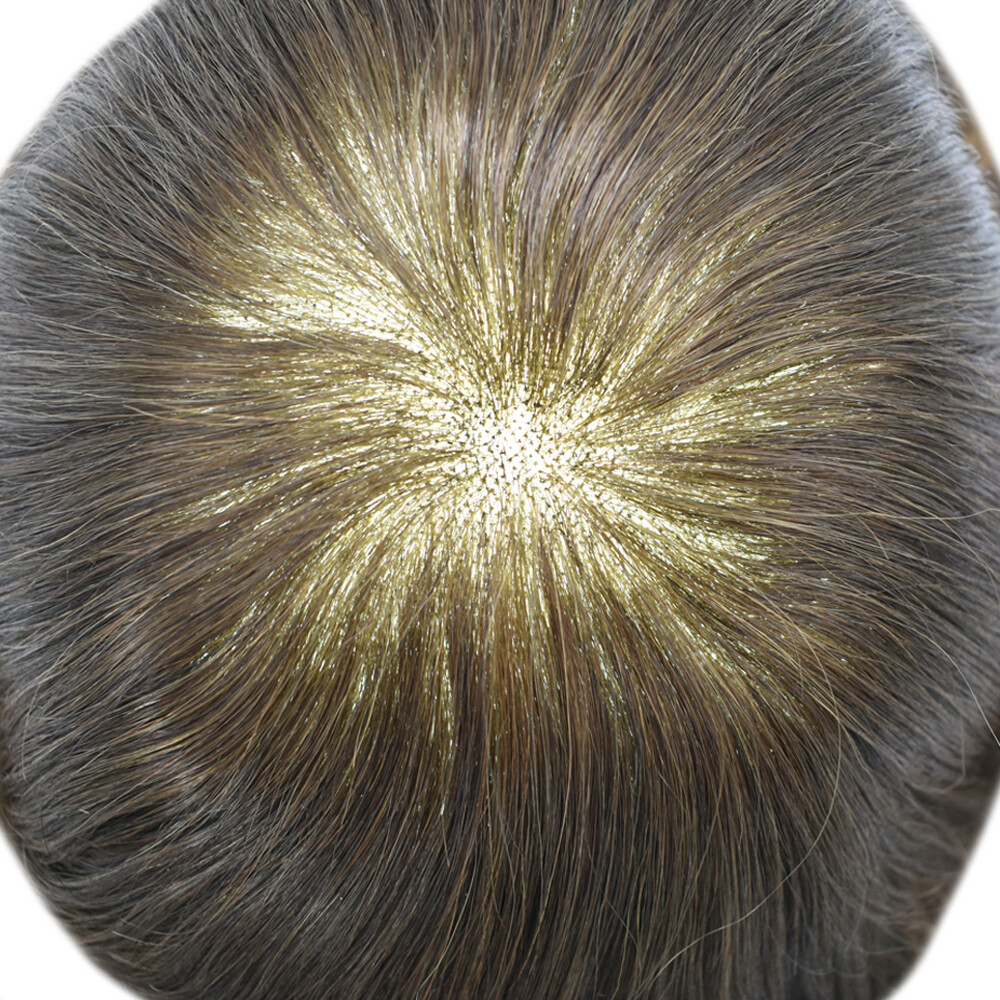 French Lace Front Mens Toupee Hairpiece Monofilament Hair System Replacement Wig