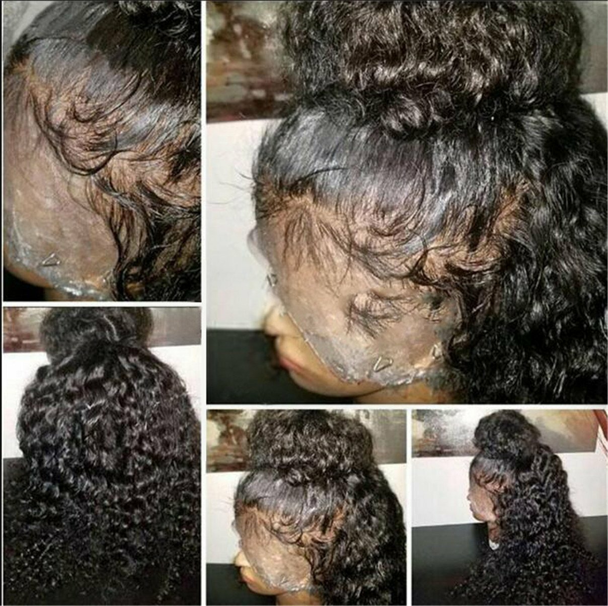 100% Human Hair Wigs Full Lace Deep Wave Wig Brazilian Black Wig Glueless Soft