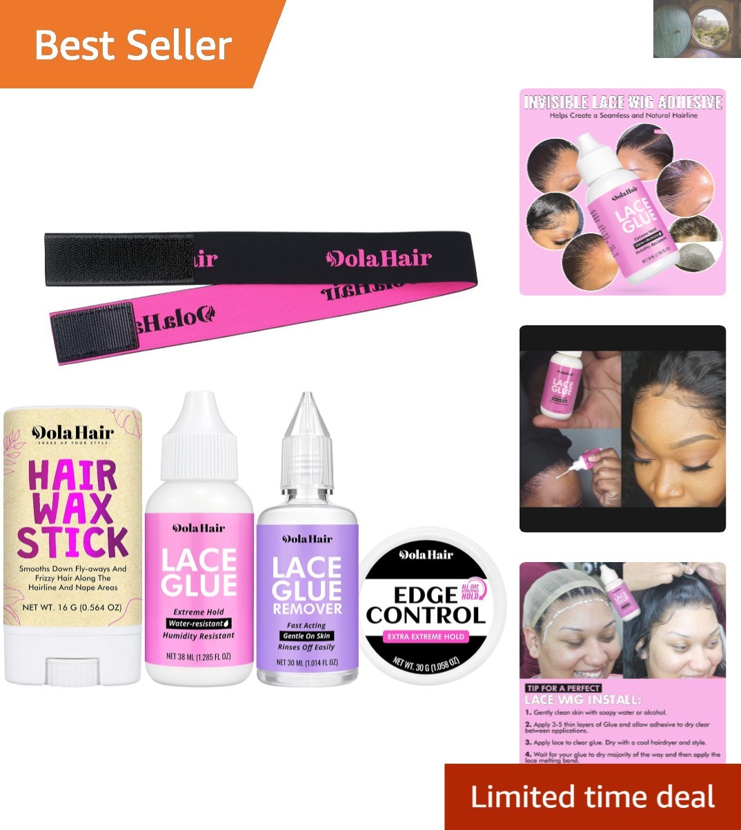 Waterproof Lace Front Adhesive Kit – Invisible Bonding & Easy Application – 5pcs