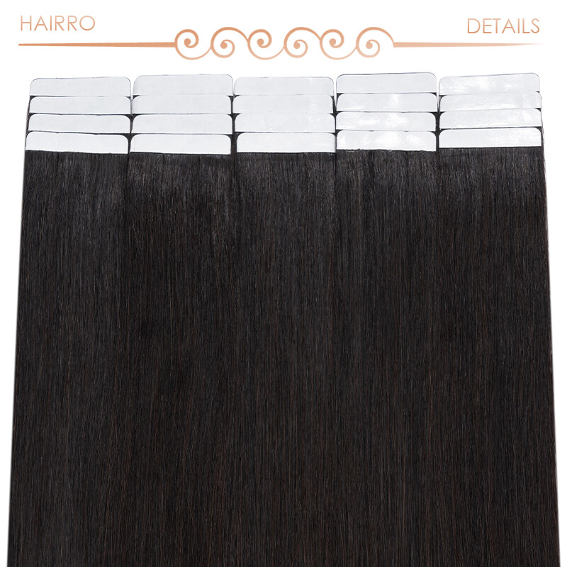 14″ Human Hair Extensions Tape In 100% Real Remy Hairpiece Full Head Thick& Soft