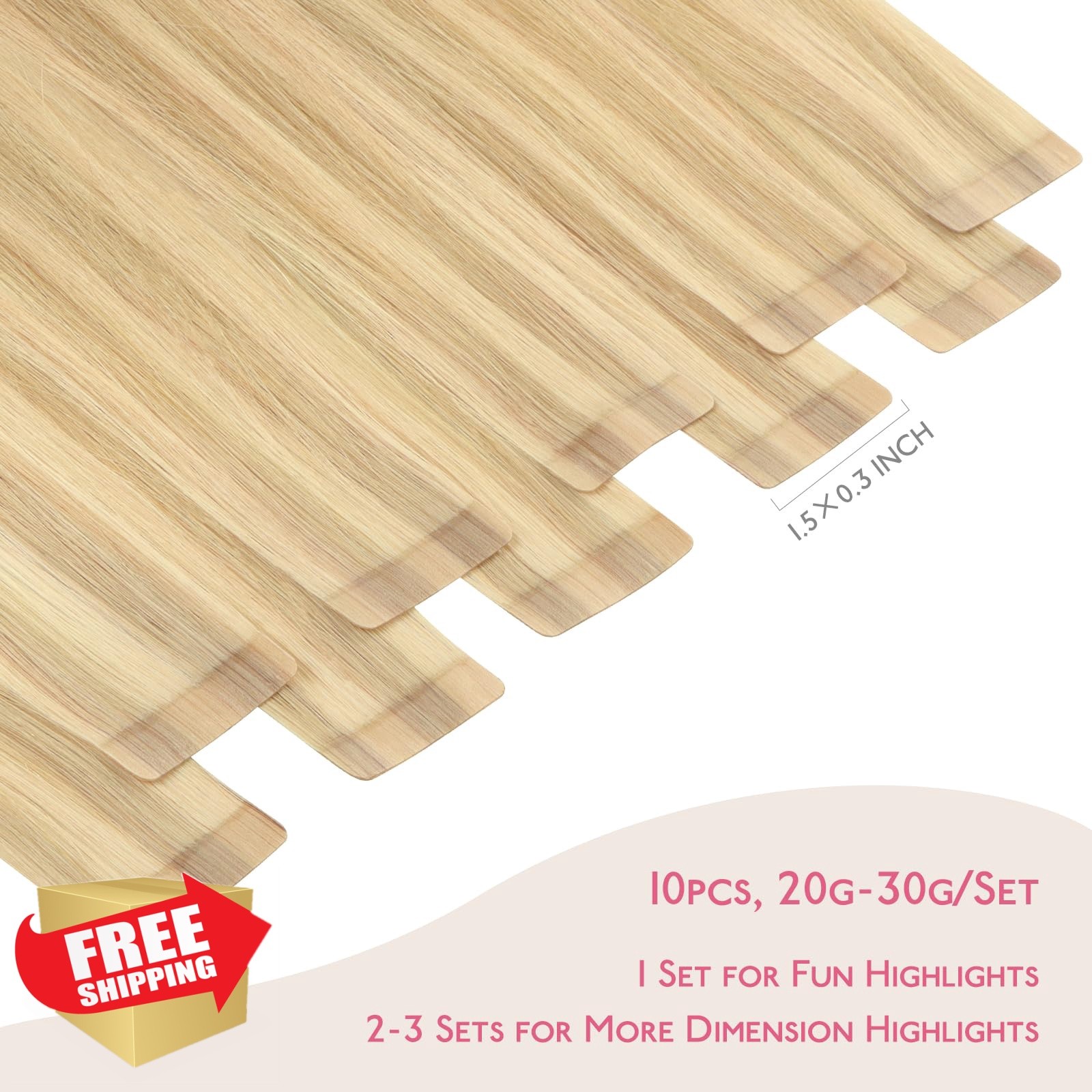 Wennalife Light Blonde Golden 16 Inch Tape Ins