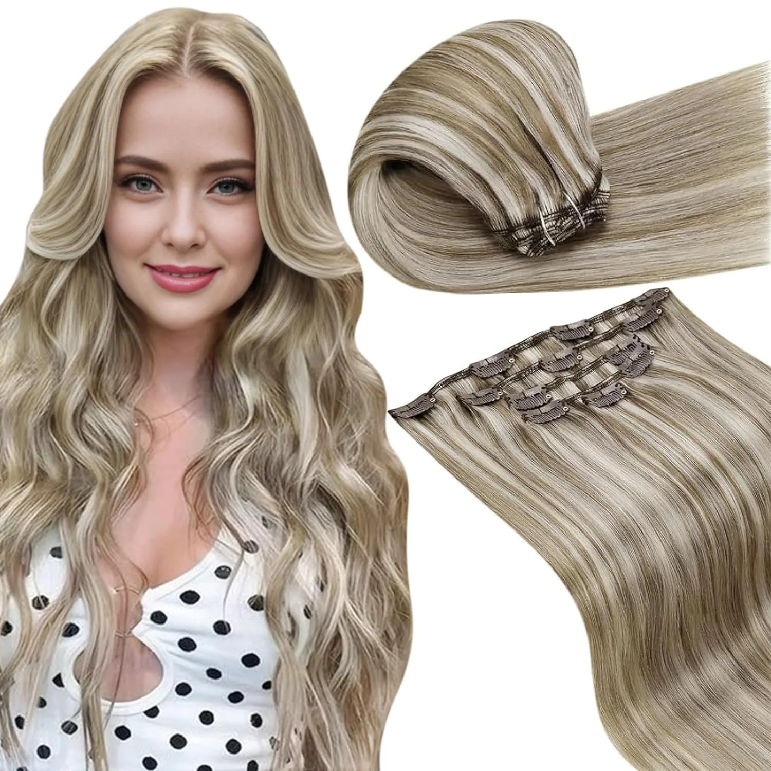 VIP Clip Extensions / Silky Straight 18″ (140 g) – ClipeX System