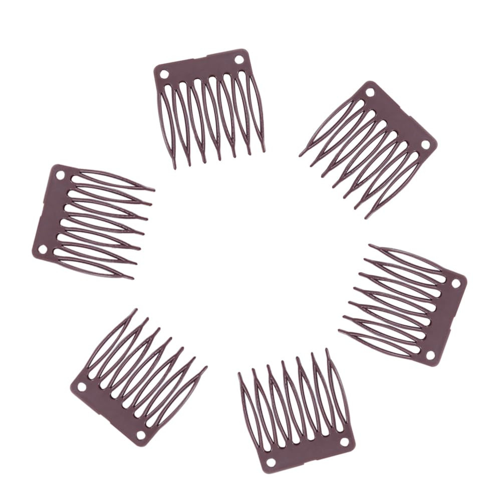 50 PCS Plastic Combs for Wig Making – 7 Teeth Hair Combs, Wig Cap Accessories