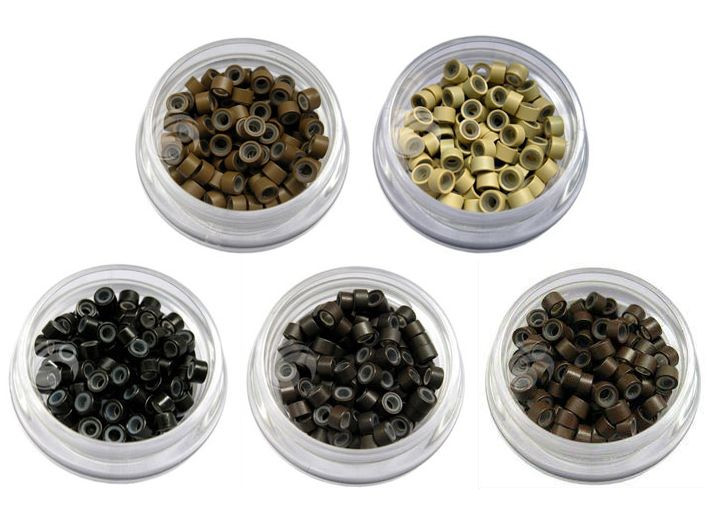 150/250/500/1000 4mm 4.5mm 5mm Silicone Micro Rings for Hair Extensions