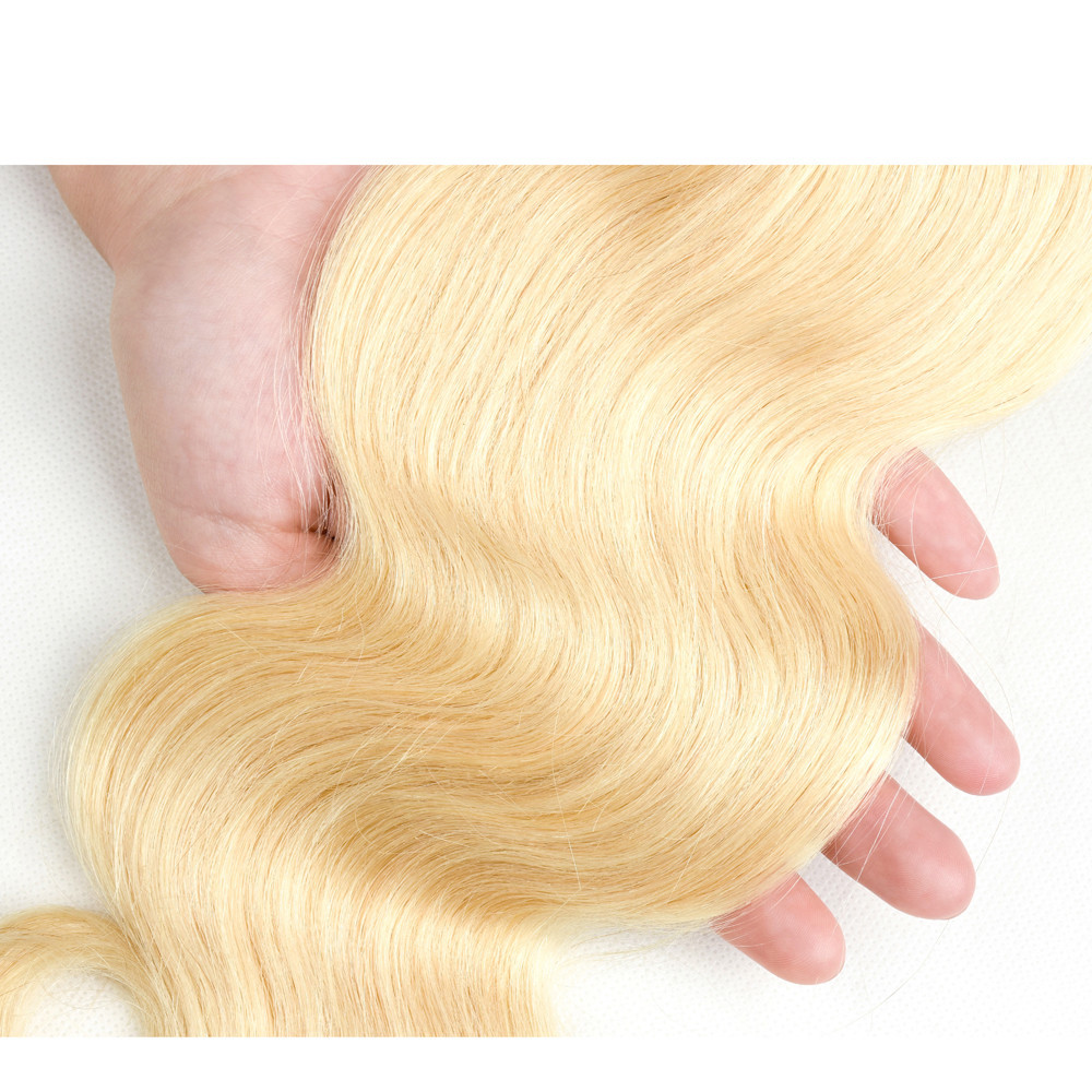 Russian Blonde 613 Body Wave Straight Deep Wave Quality Human Hair One Bundle