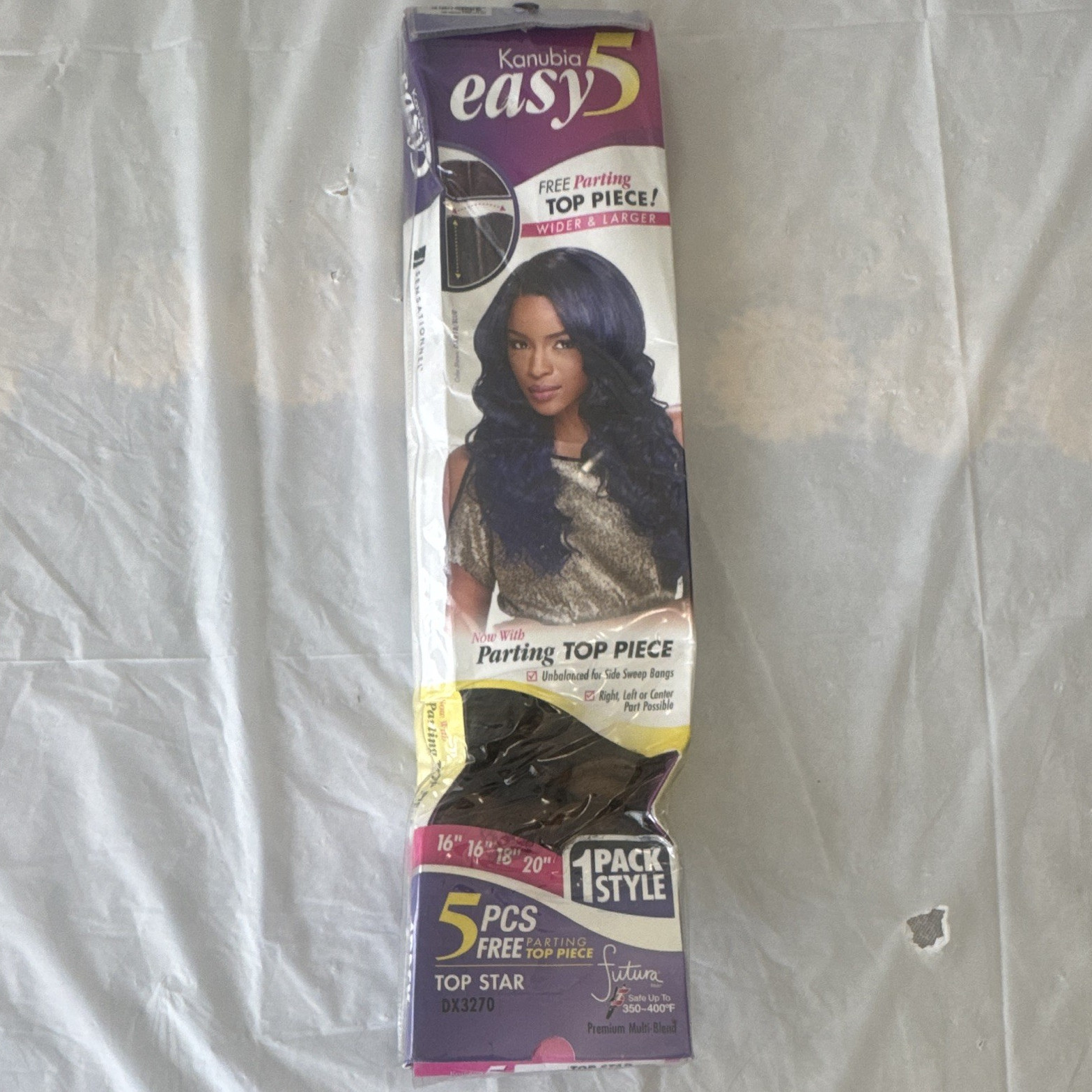 Sensationnel Kanubia Easy 5 DX3270 16in Black Sew-In 5pc Free Part Heat