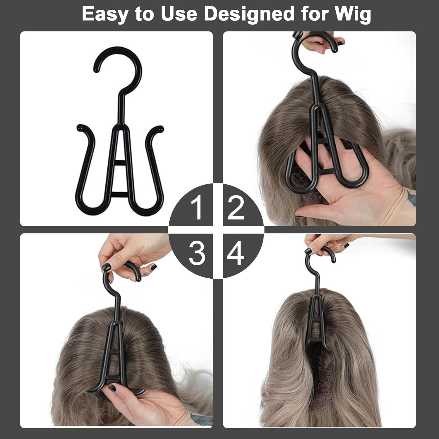 4Pcs Extra Long Wig Storage Bags with Hanger, Wig Storage for Multiple Wigs, …