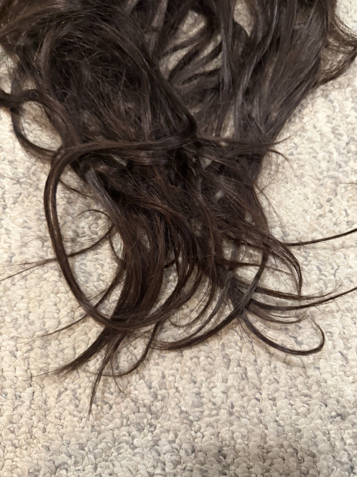 Full Shine 100% Human Hair Sew In Extensions Dark Brown Wavy 20” 100g