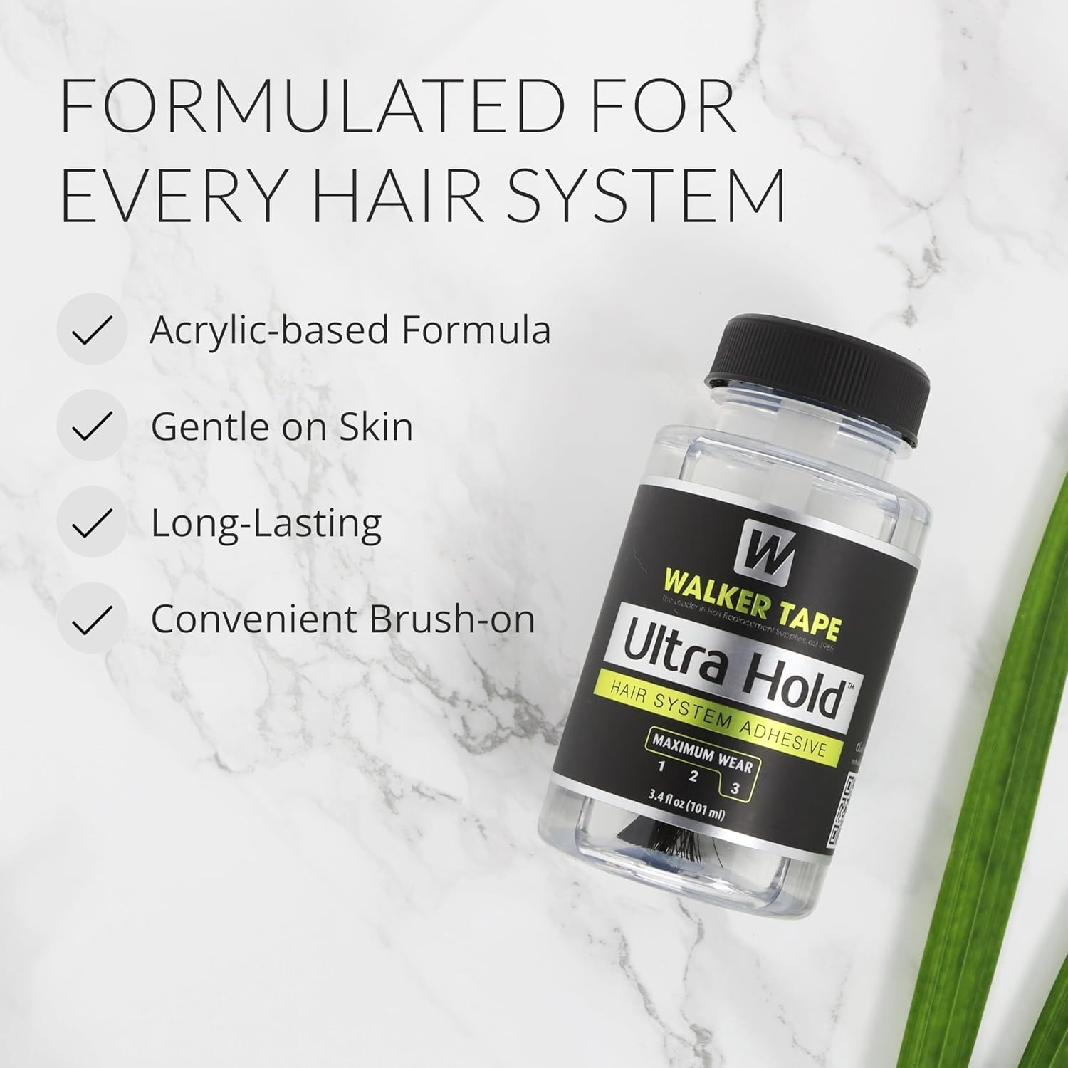 Ultra Hold Brush-On Adhesive 3.4 oz, Waterproof Clear-Drying Wig Glue for Lac…