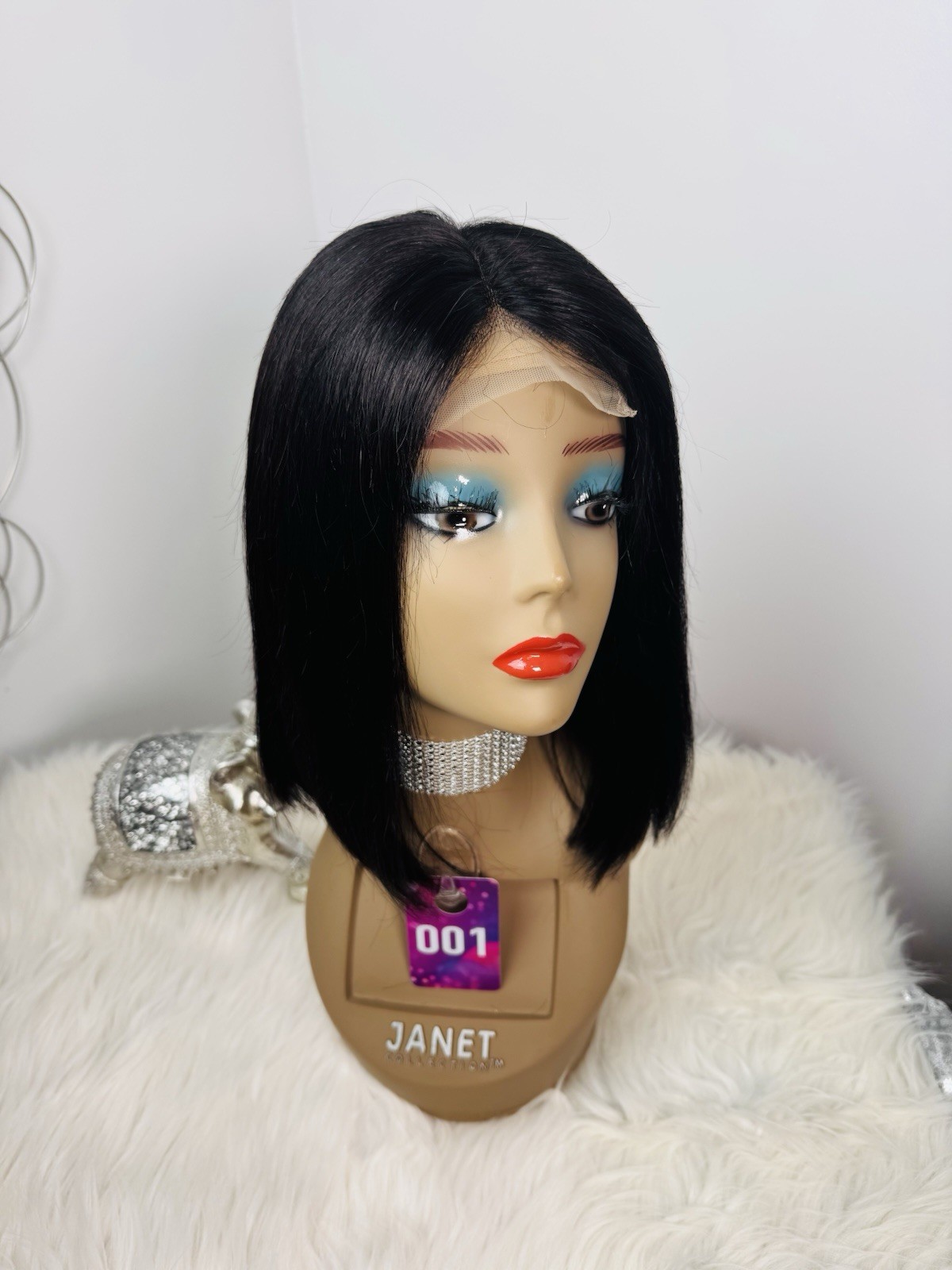4×4 Silky straight 10A Top Grade 100% Human Hair Glueless Closure Bob Wig… 10in