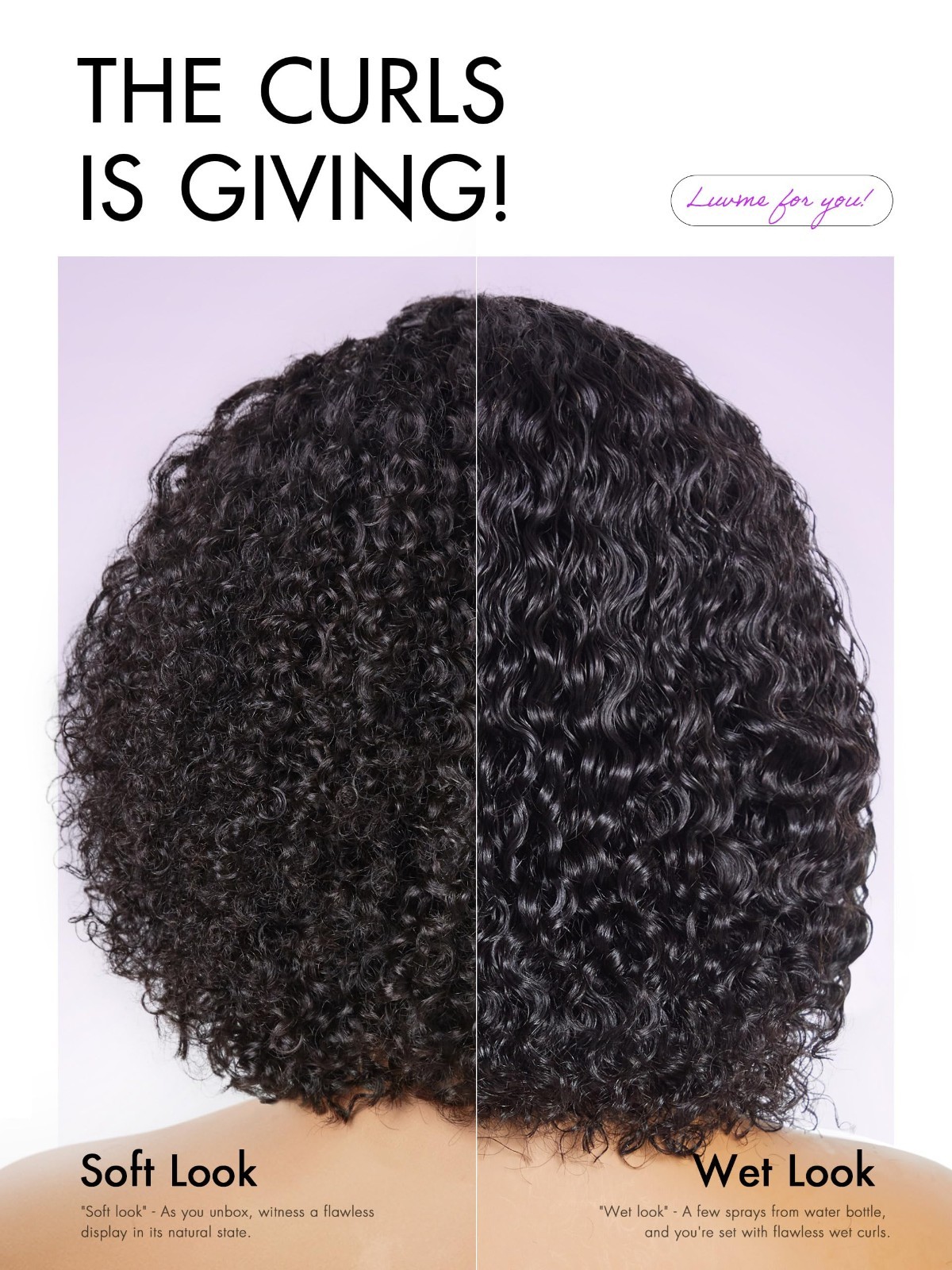Short Curly 10″ Human Hair Wig – Glueless Lace Closure, Undetectable HD Lace