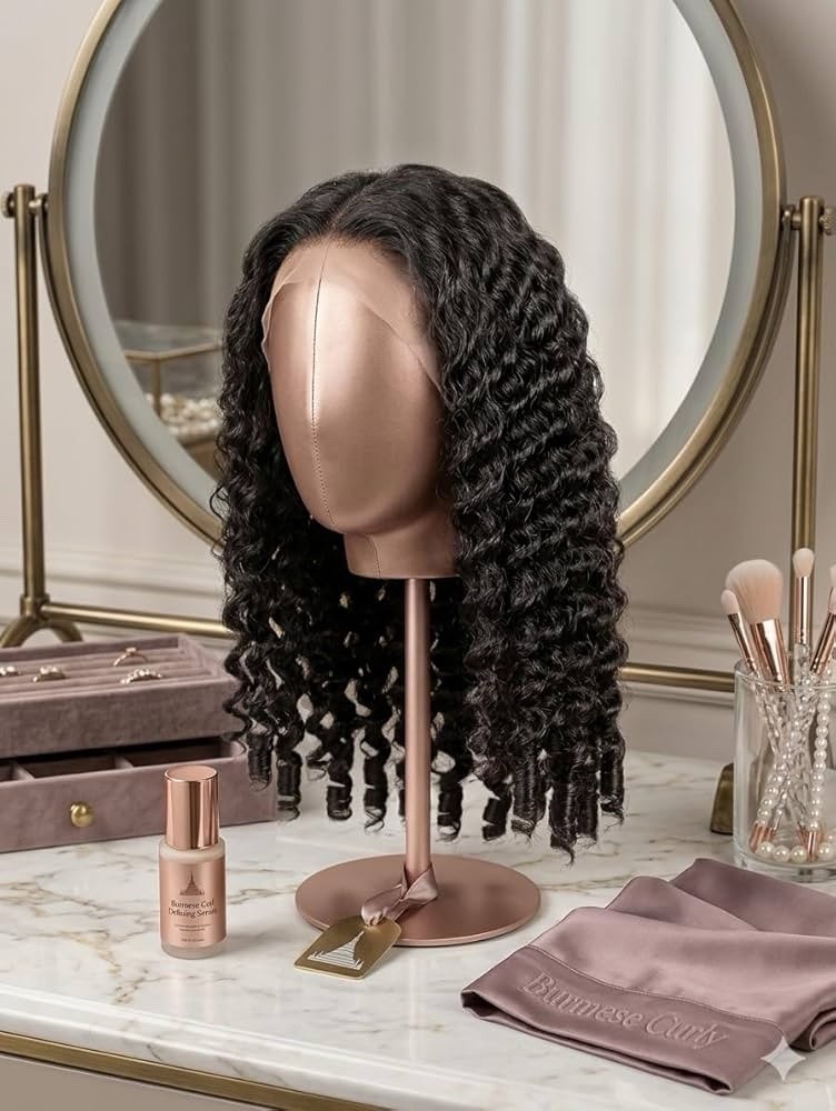 Luxury Burmese Curly 13×4 Lace Frontal Wig – 20 Inch, 100% Human Hair with soft