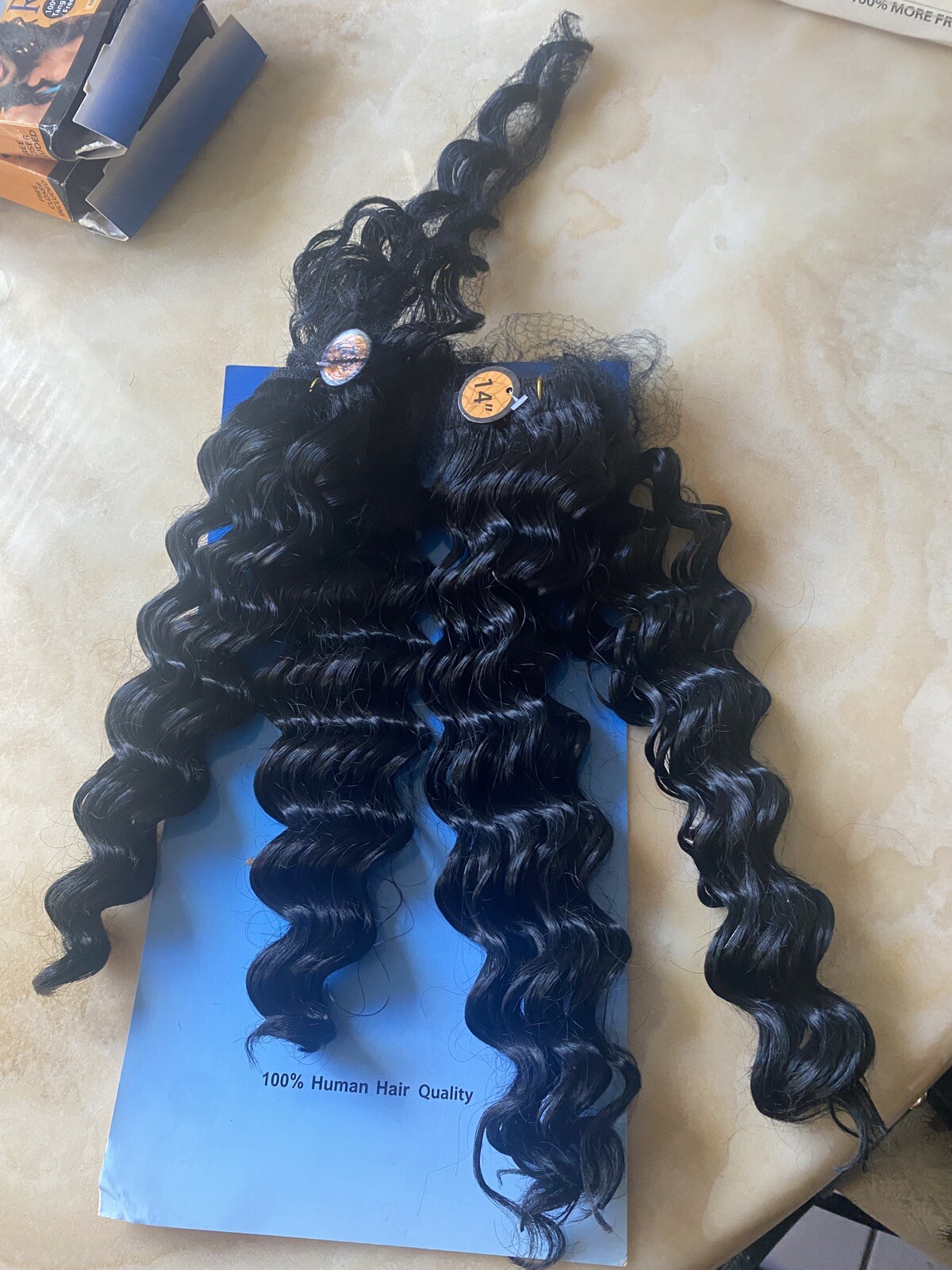 HAIRTREND SYNTETHIC HAIR ALL IN ONE DEEP WAVE 12 12 14 14 &”12 CLOSURE COLOR 1B