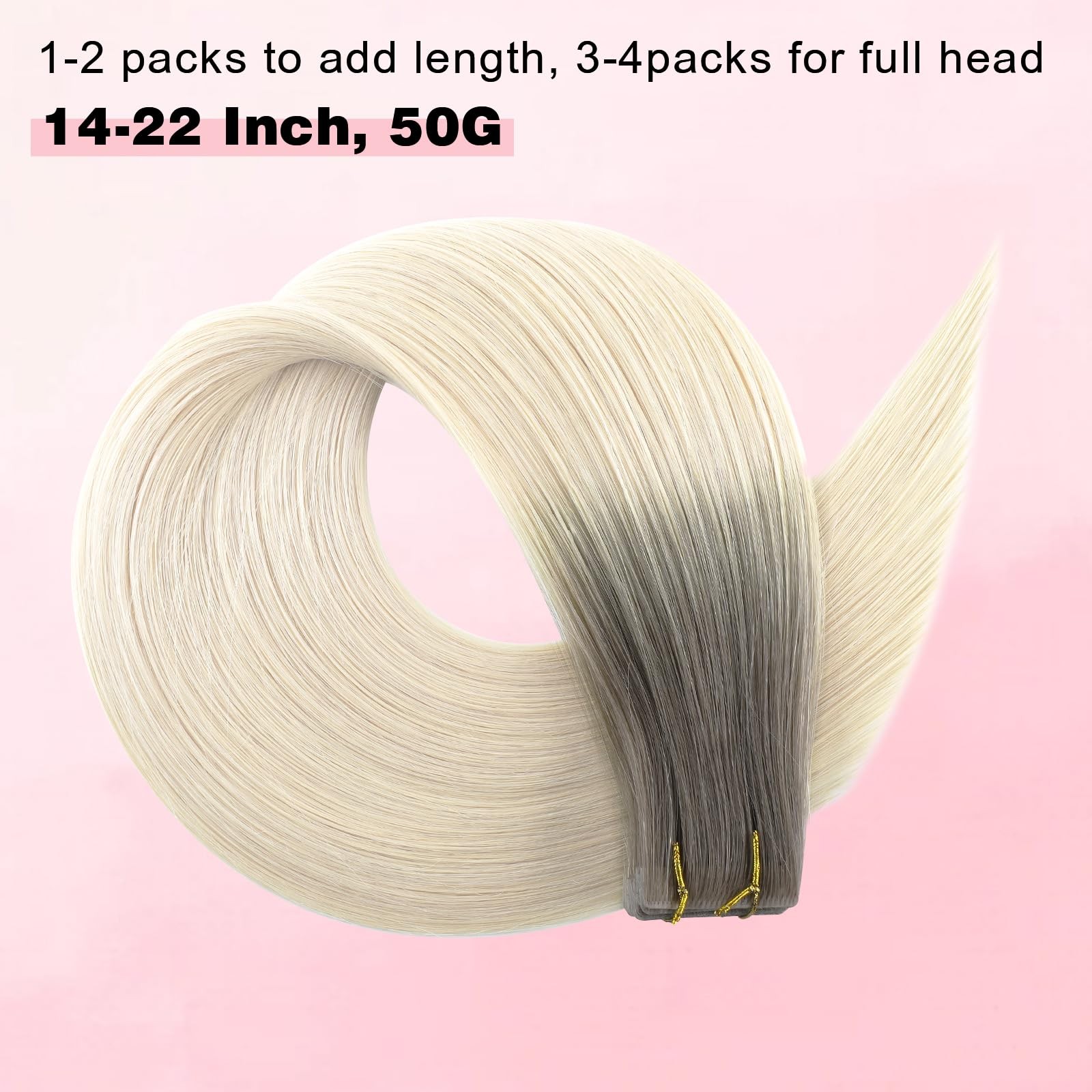 Abh Amazingbeauty Hair Invisi Edge Tape In Hair Extensions Real Human Hair