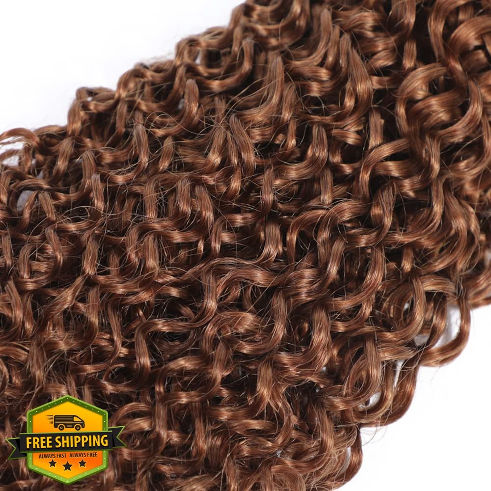 Seeuiegam #30 Auburn Bundles 10 12 14 Inch Curly