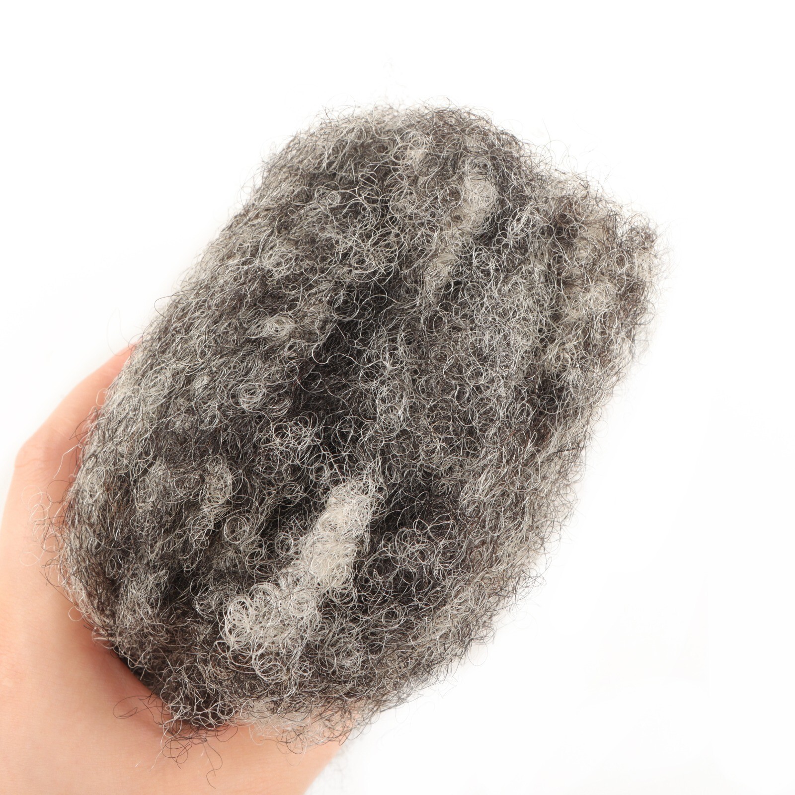100% Human Hair Kinky Curly Afro Bulk For Dreadlock Extensions – Salt and Pepper