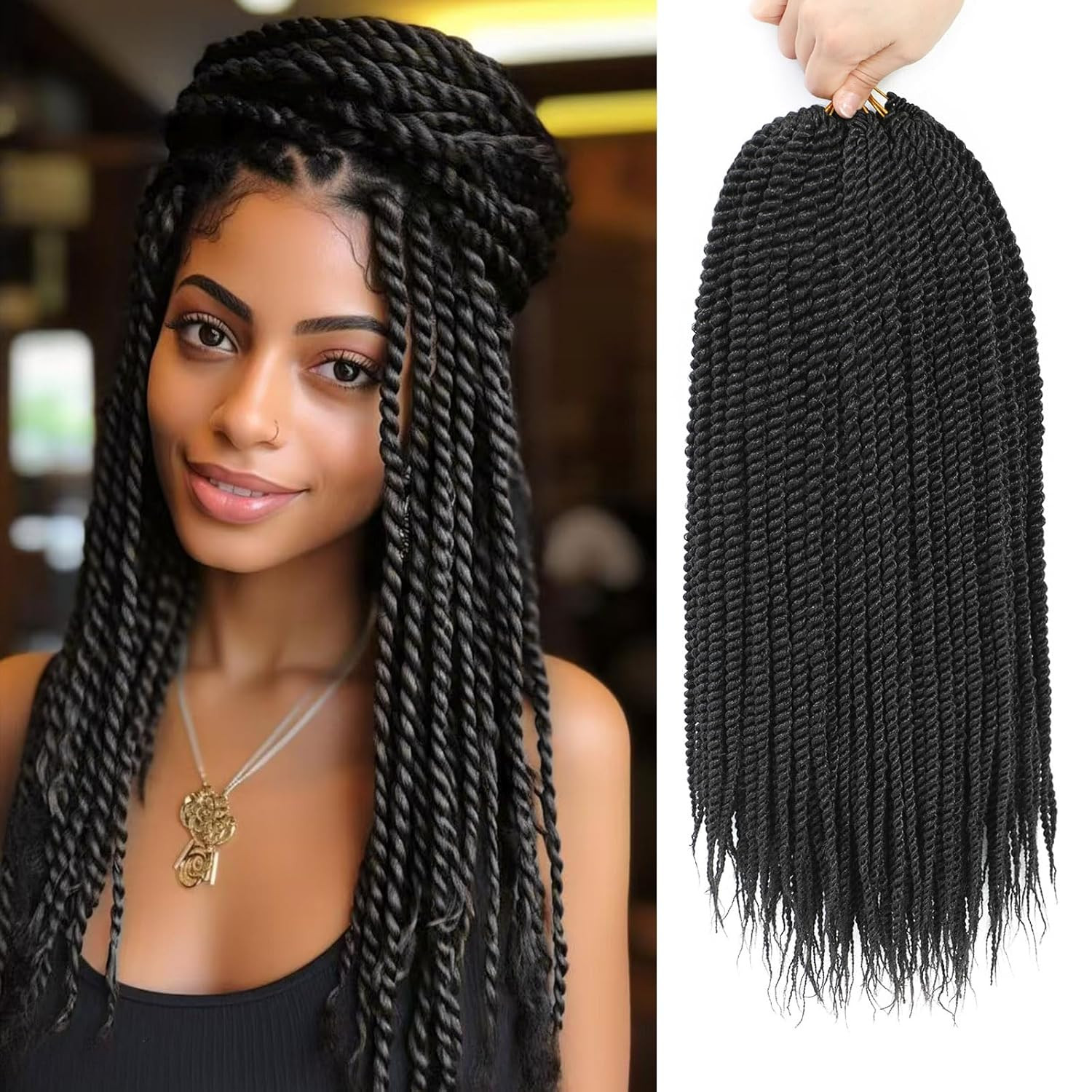 8pk 16″ Senegalese Twist Crochet Braids Pre-Looped Synthetic Braids for Women #2