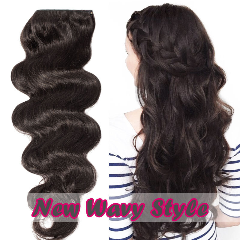 Thick Long Ombre One Piece 3/4 Full Head Clip In HUMAN REAL REMY Hair Extensions