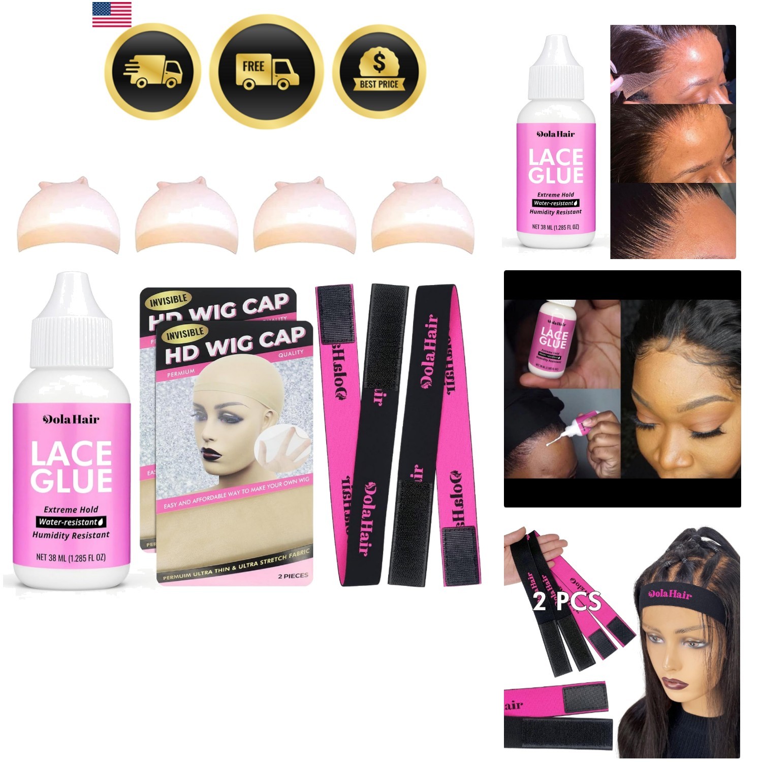 Lace Glue, 1.3 Ounce, Waterproof, Extreme Hold, Invisible Bonding for Wigs & …