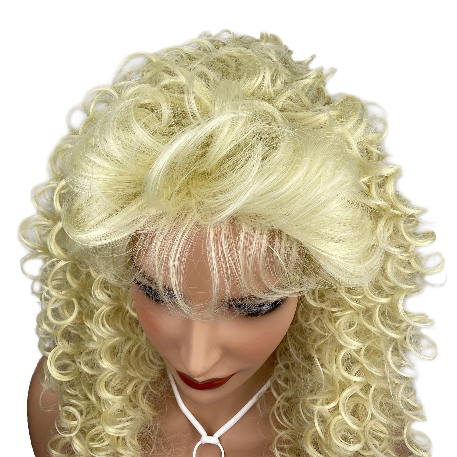 Long Curly Wigs Synthetic Heat Resistant Hair Cosplay Women Wig (613 Blonde)