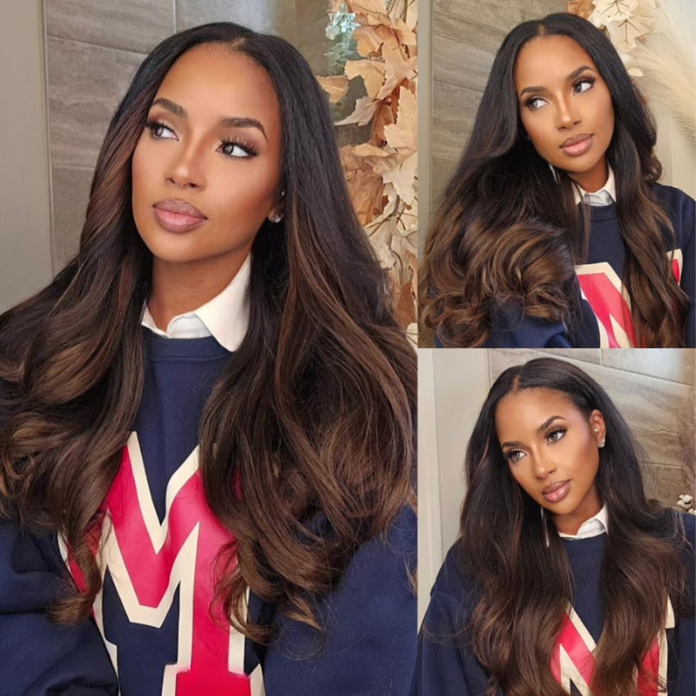 Unice Chestnut Brown Ombre Body Wave Human Hair Weave 1 Bundle 26 Inch