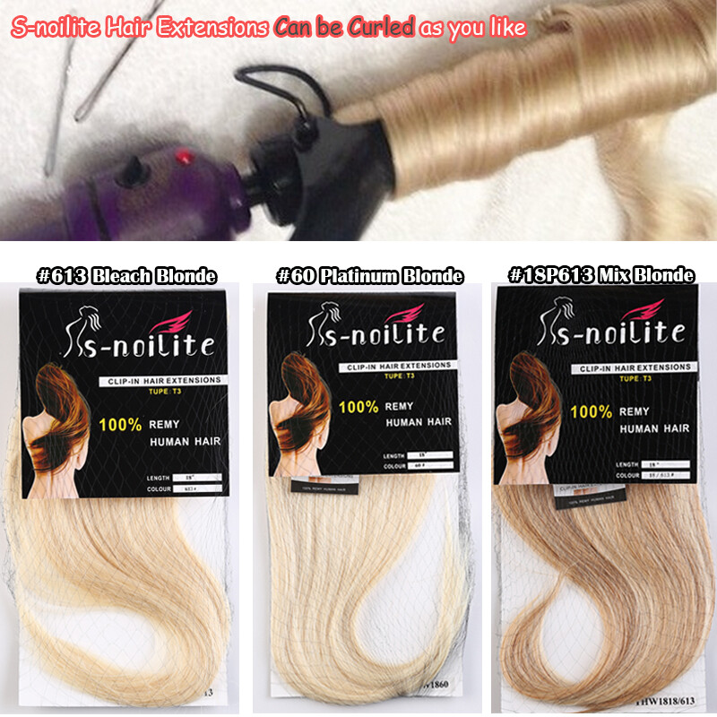 100% Soft Clip In Remy Real Human Hair Extensions Full Head 8PS Weft Black Brown