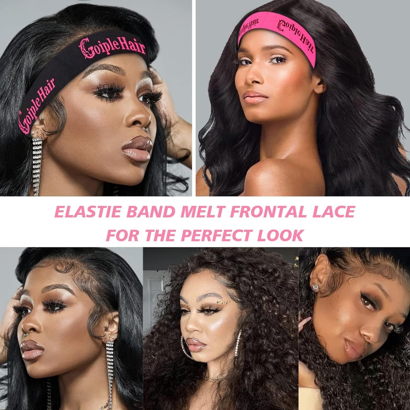 Lace Wig Adhesive Kit Strong Hold Glue, Remover, Wax Stick, Edge Band, HD Cap