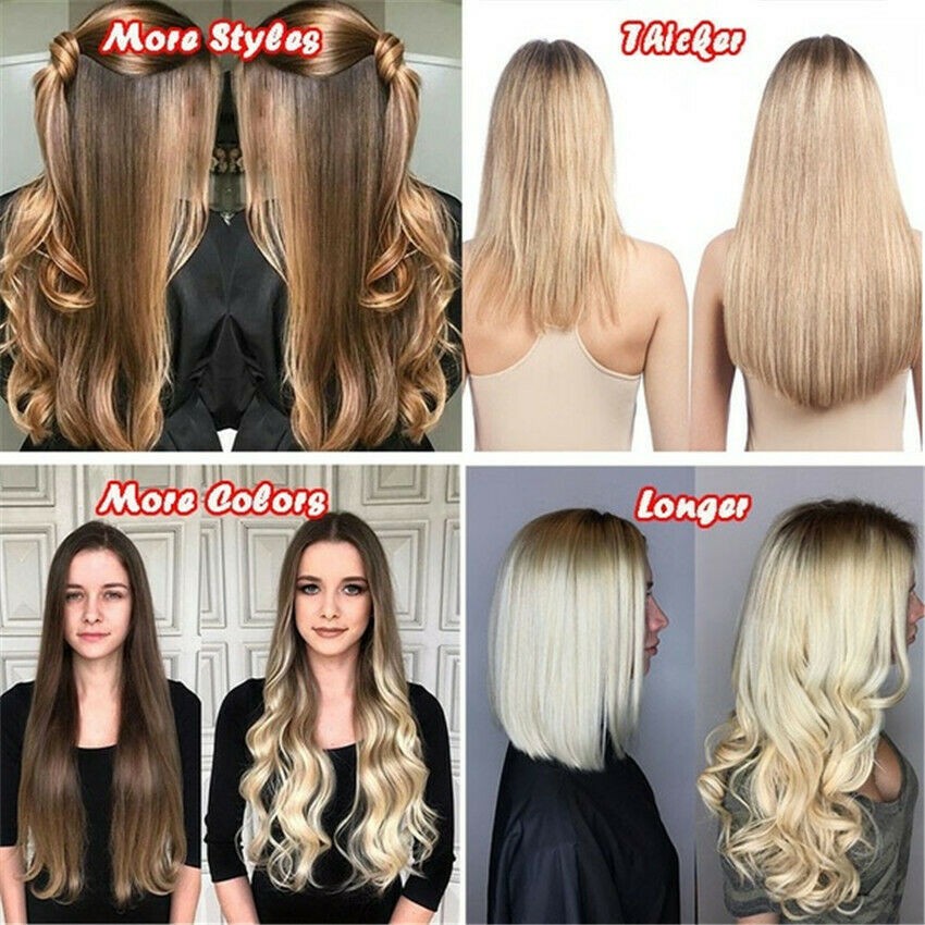 Sew In Premium Human Hair Extensions Bundles Thick Real Remy Weaves Double Weft