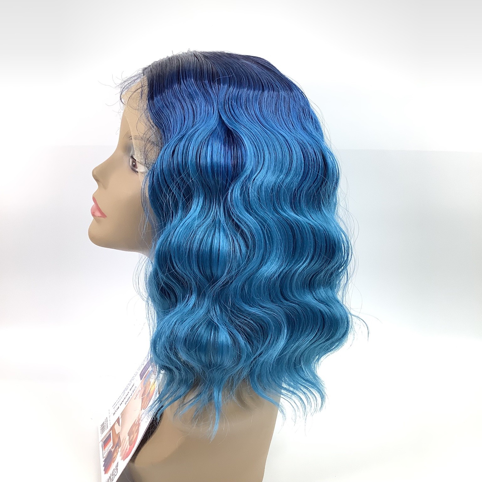 Outre Color Bomb Gemini Lace Front Wig 3DR Ocean Blue Wavy Synthetic Hair