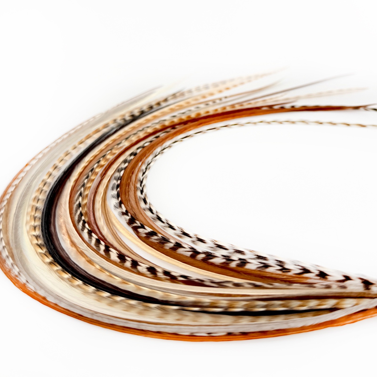 21 pcs. Feather Hair Extensions 10″-14″ + DIY Kit, Whiting Farms-Color of Choice
