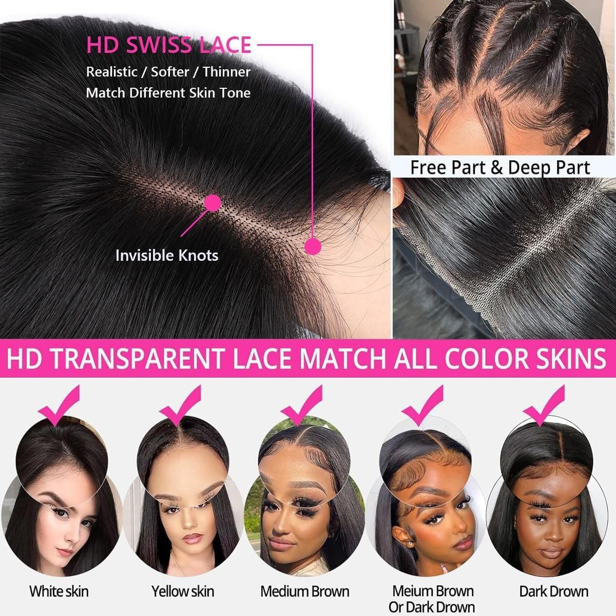 Wear and Go Glueless Bob StraightWig Human Hair Pre Plucked Pre Cut 4×4 Lace Wig