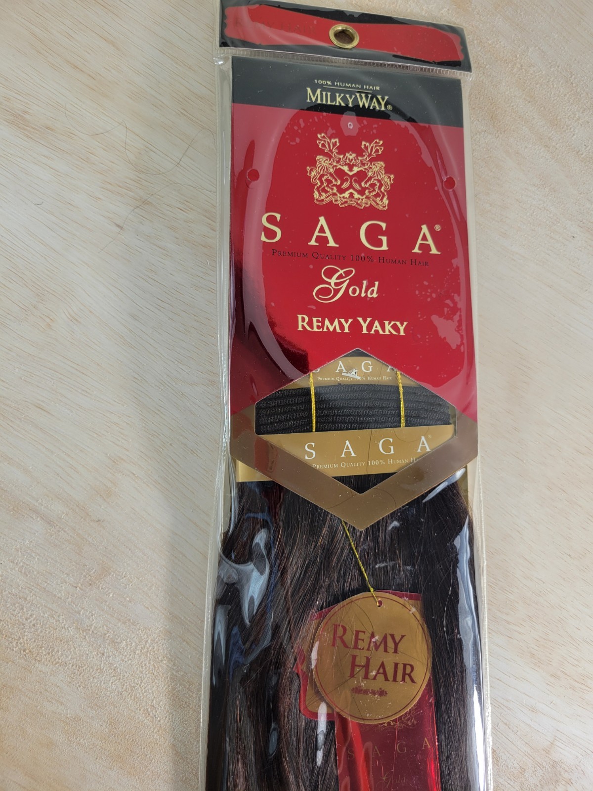 Milky Way Saga Gold Remy Yaky Human Hair Weave 14″ Color 2 New Sealed