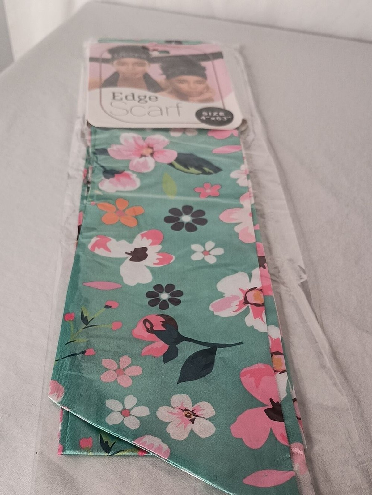 Queen Ellas Collection Women’s Satin Multicolor edge scarf floral