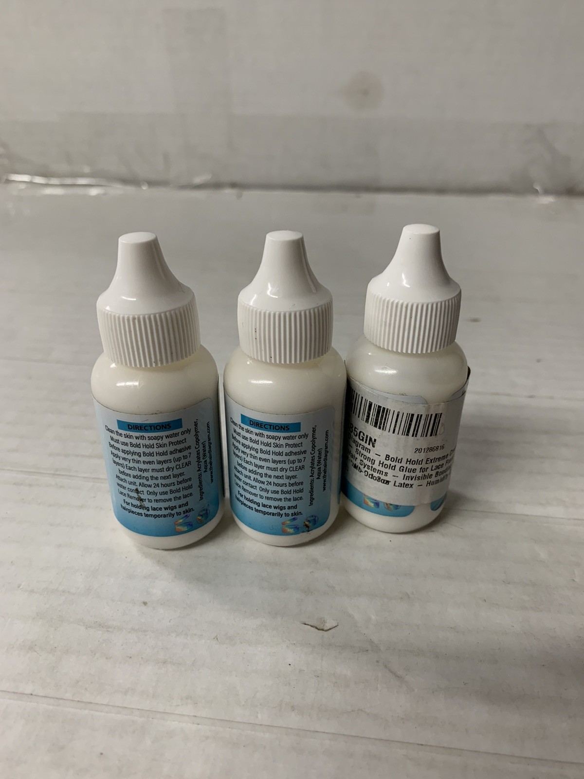 (x3)- The Hair Diagram Bold Hold Extreme Creme Glue for Lace Front Wigs 1.3 oz
