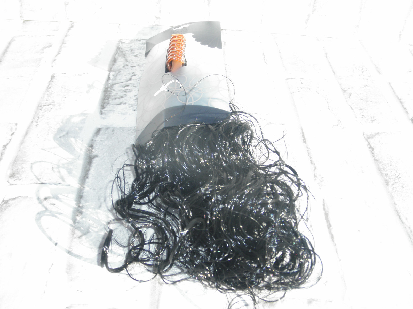 NEW JUST BASIC SYNTHETIC BLACK JAW CLAW CLIP CURLY PONY TAIL HAIR EXTENSION 11″