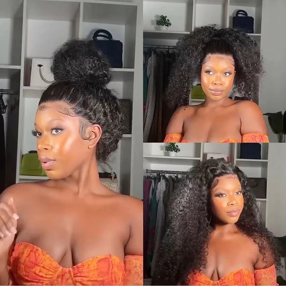 13×6 13×4 Lace Frontal Wig 360 Full Lace Wig Kinky Curly 30 Inch Lace Front Wigs