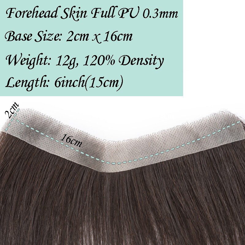 Men Toupee Frontal Receding Natural Hairline Remy Human Hair PU Hairpiece V-Loop