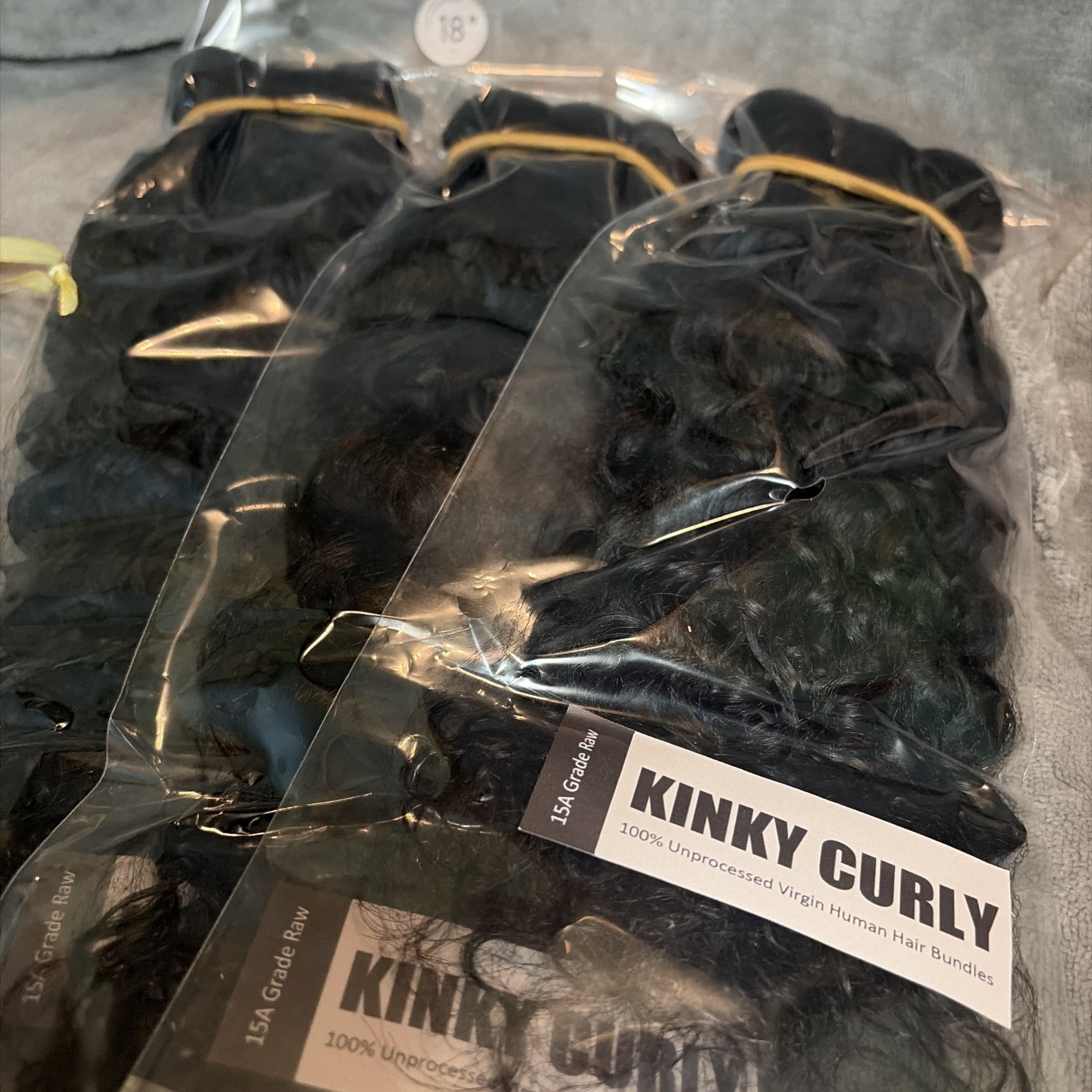 Kinky Curly Bundle 100% Human Hair 14 16 18 Inch 15A Raw Unprocessed Virgin Hair