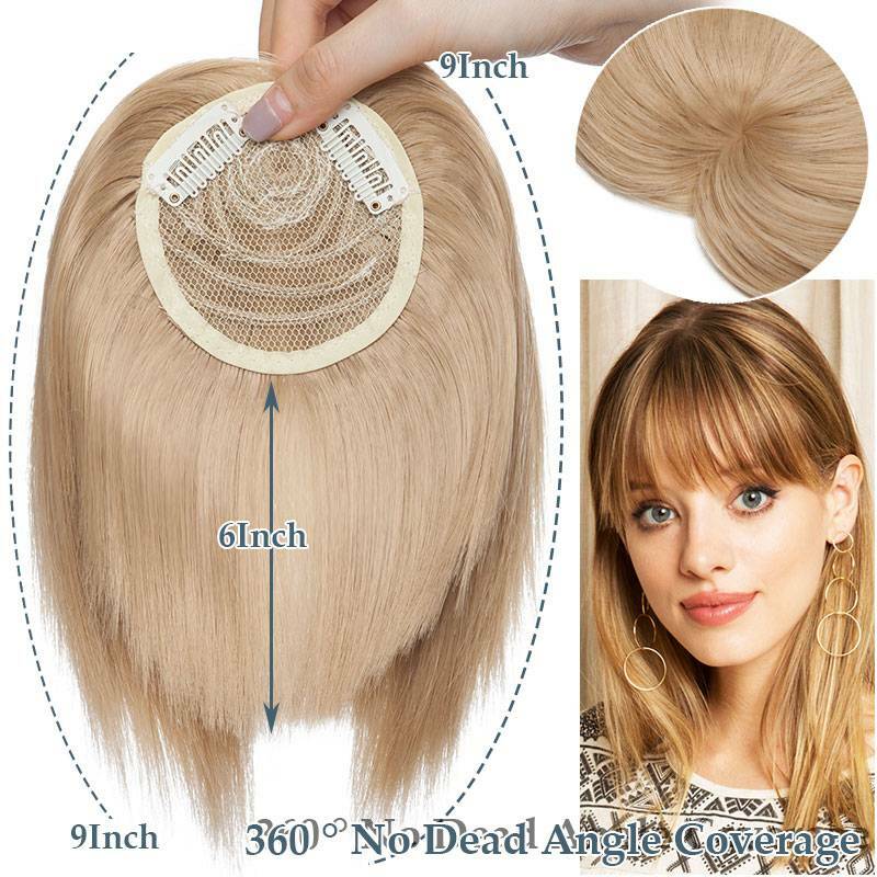 Real Short Full Head Band Topper Hair Piece As Human Hair Extension Straight MH6