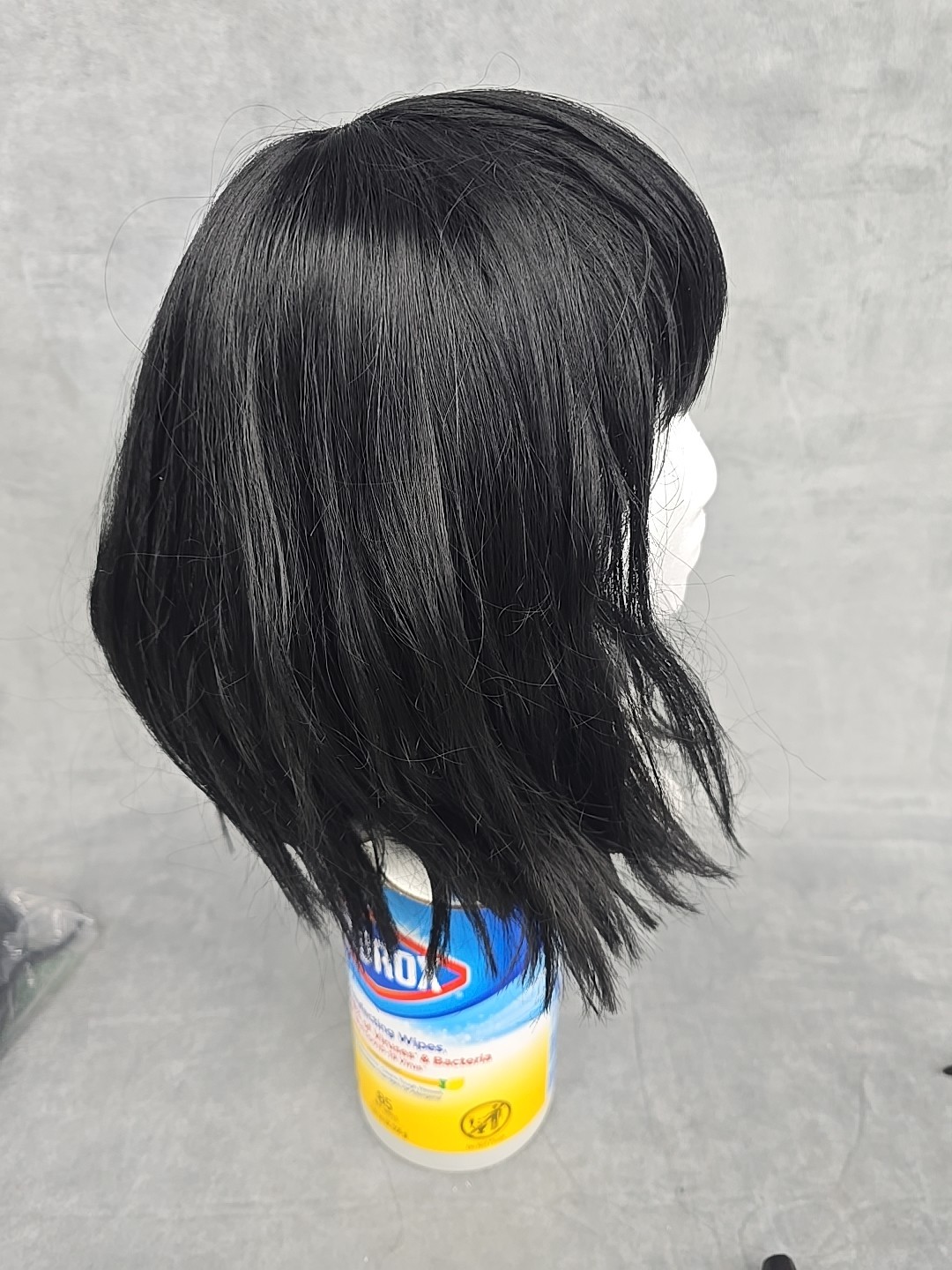 Black Short 10-in Bob With Bangs High Temperature Fiber Wig – Open Box