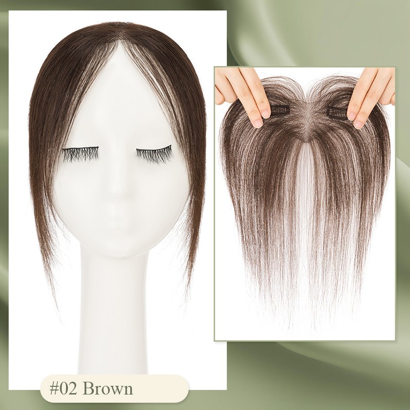 3D Bangs Fringe Clip In 100% Thin Real Virgin Human Hair Extensions Hairpiece US