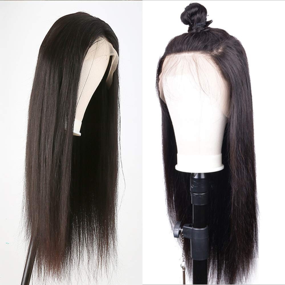 Silky Straight Full Lace Wig Pre Plucked Handmade Human Hair