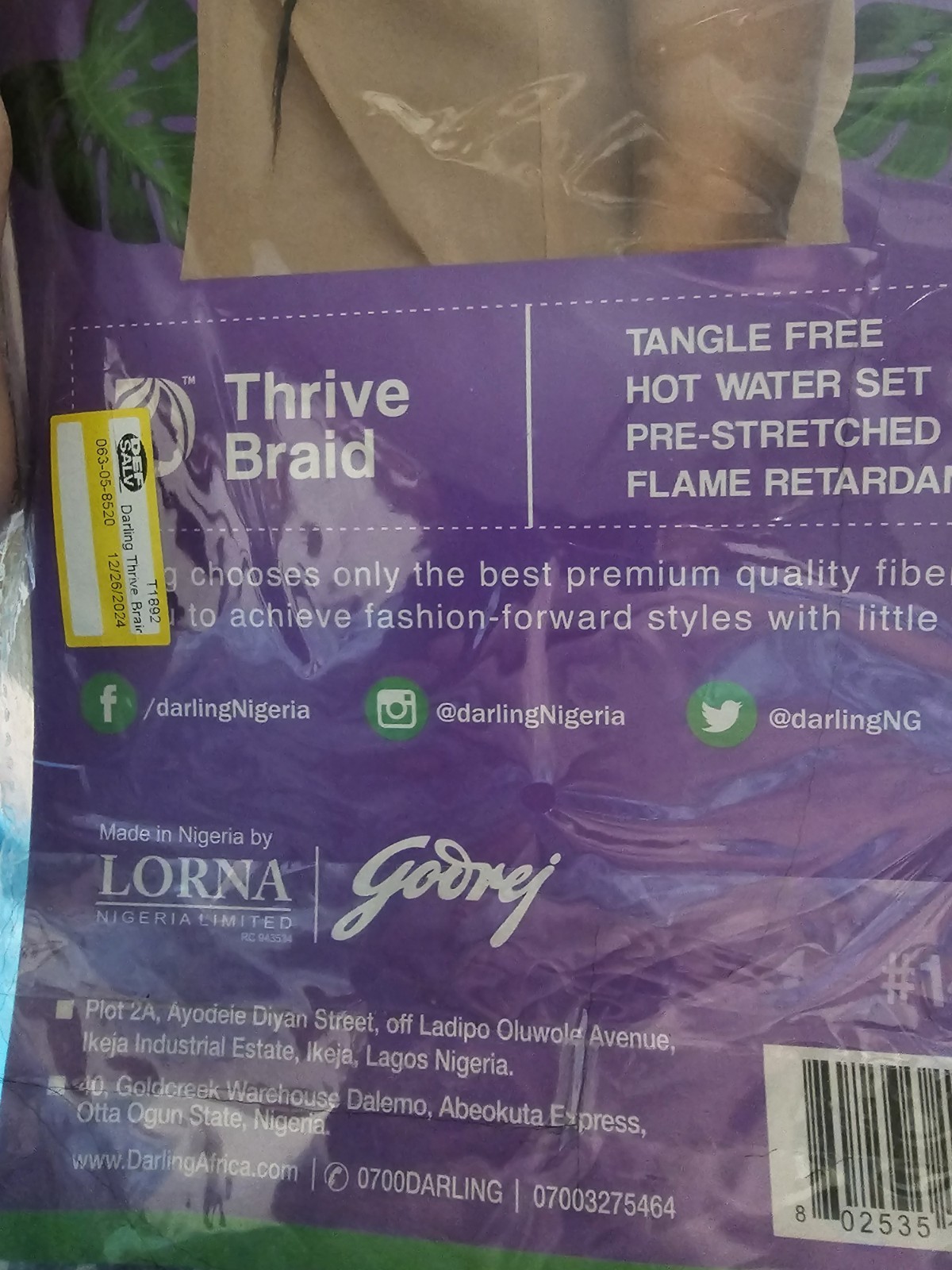 Darling Thrive Braid 52 In 100% Kanekalon Tangle Free Hot Water Set Pre…