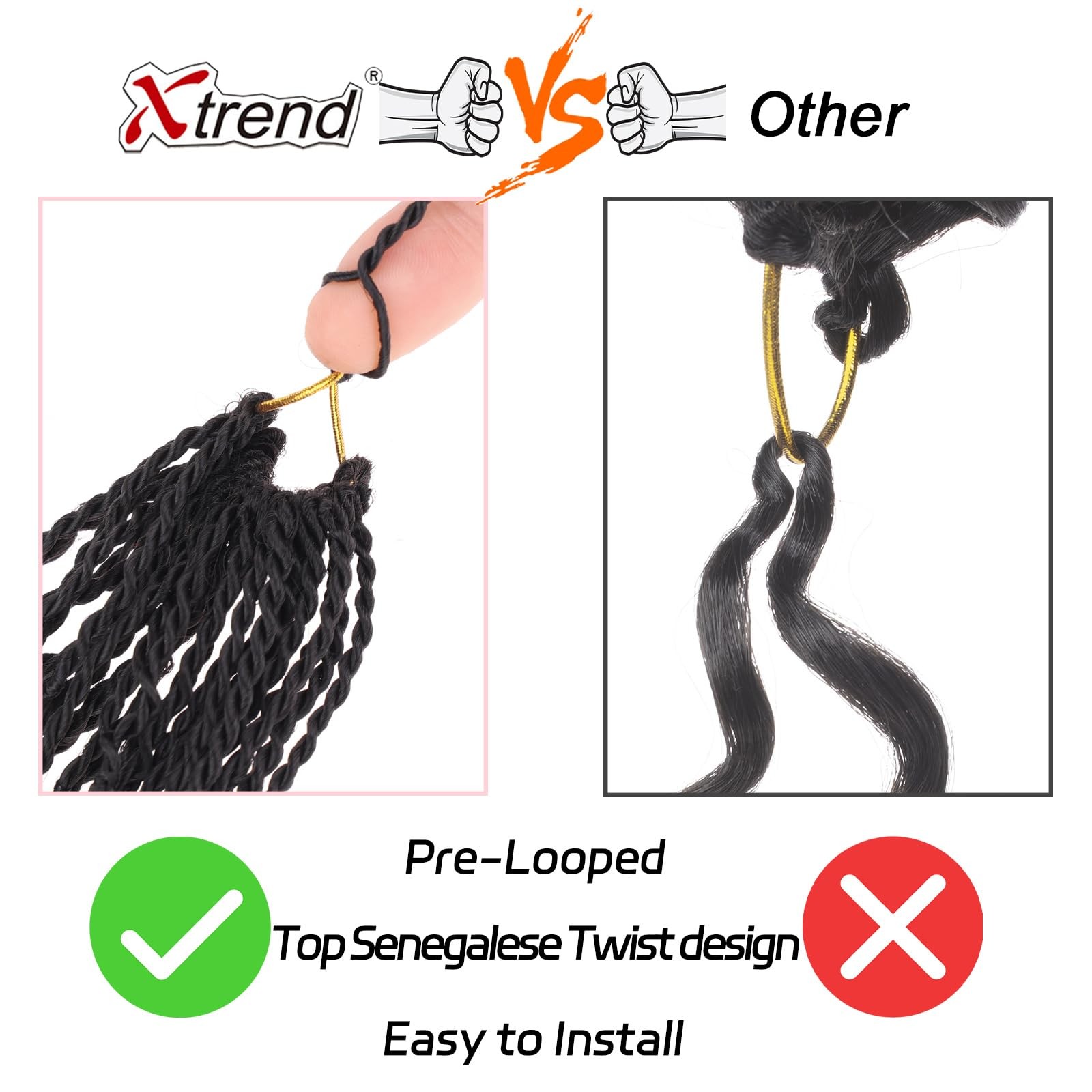 Pre Looped Micro Curly Crochet Hair 18 Inch 8 Packs 18 Inch (Pack of 8) 1B#