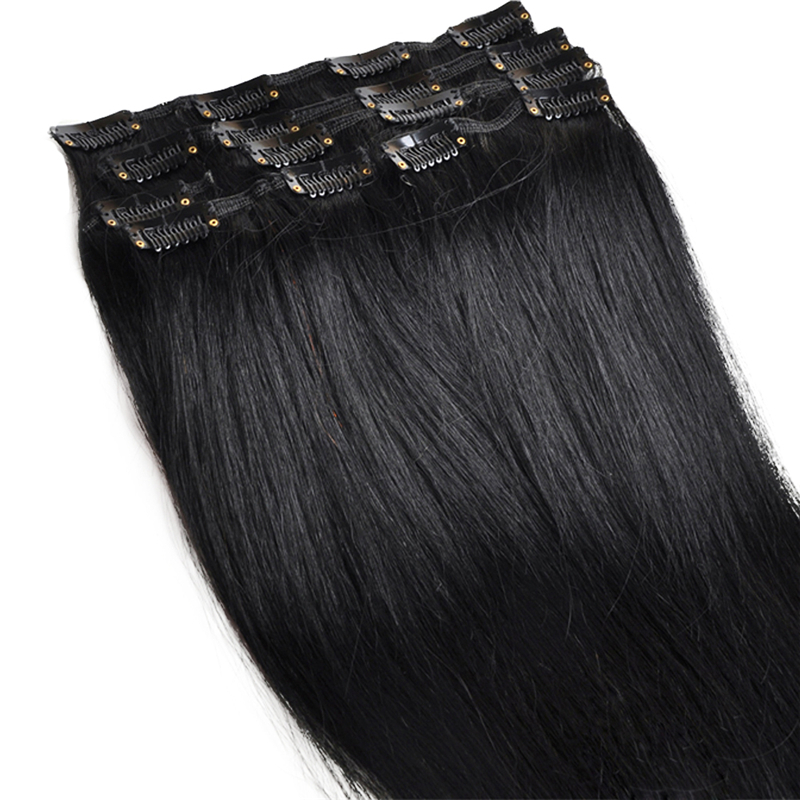 100g 120g 140g 200g full head clip in hair extension 14″ -30″ Remy real hair