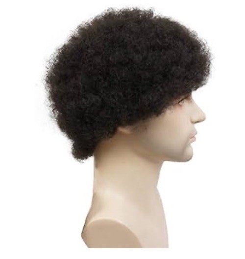 Afro Kinkly Curly Wigs Synthetic Wig for Black Men Natural Color Synthetic Hair