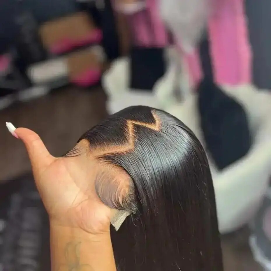 18 inch Straight 13×6 Lace Front Wigs Human Hair Pre Plucked Bleached Knots